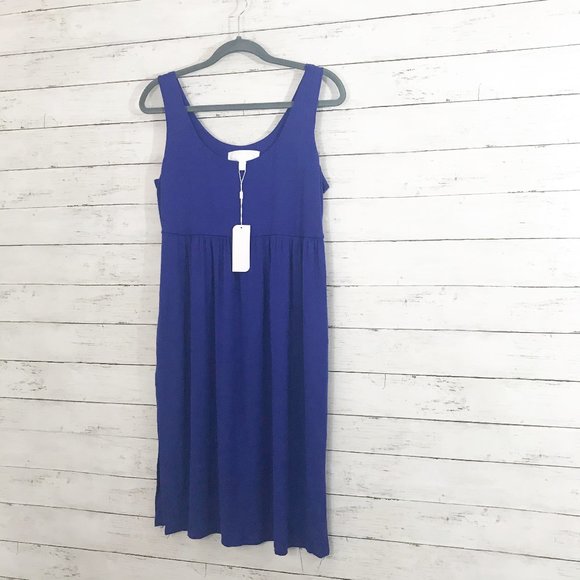 Superfoxx Blue Knit Tank Knee Length Dress - LP - Picture 2 of 6